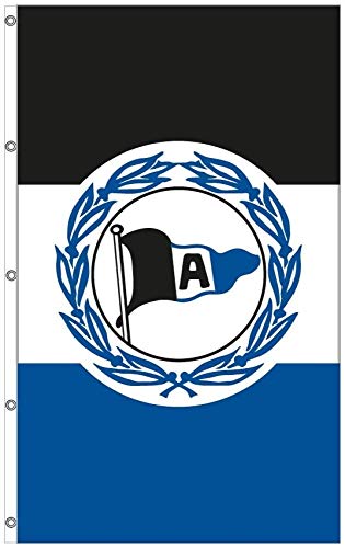 Hissflagge Arminia Bielefeld Wappen - 150 x 250 cm + gratis Aufkleber von Flaggenfritze