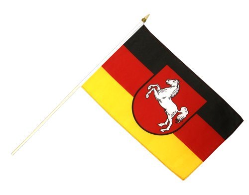 Flaggenfritze Stockflagge Deutschland Niedersachsen - 30 x 45 cm von Flaggenfritze