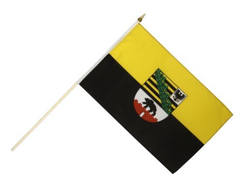 Flaggenfritze Stockflagge Deutschland Sachsen-Anhalt - 30 x 45 cm von Flaggenfritze