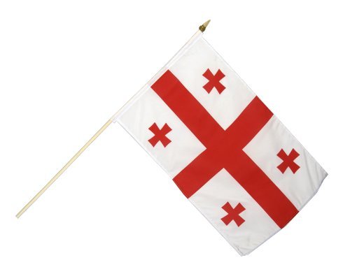 Stockflagge Georgien - 30 x 45 cm von Flaggenfritze