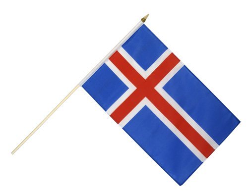 Flaggenfritze Stockflagge Island - 30 x 45 cm von Flaggenfritze