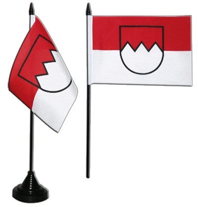 Flaggenfritze Tischflagge/Tischfahne Deutschland Franken + gratis Aufkleber von Flaggenfritze