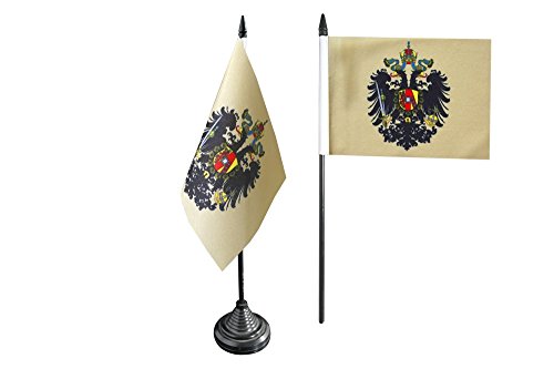 Flaggenfritze Tischflagge/Tischfahne Österreich-Ungarn 1815-1915 + gratis Aufkleber von Flaggenfritze