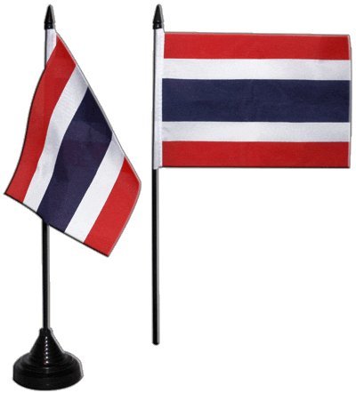 Flaggenfritze Tischflagge/Tischfahne Thailand + gratis Aufkleber von Flaggenfritze