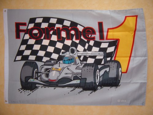 Fahnen,Flaggen, FORMEL 1 grau 135 x 90 cm von Flaggenladen