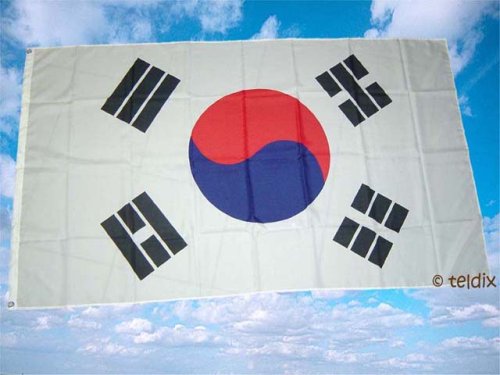 Fahnen Flaggen SÜD KOREA 150 x 90 cm von Flaggenladen