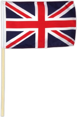 Fahne Flagge Großbritannien - Union Jack 30 x 45 cm mit Stab von Flags4You