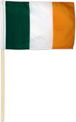 Fahne Flagge Irland 30 x 45 cm mit Stab von Flags4You