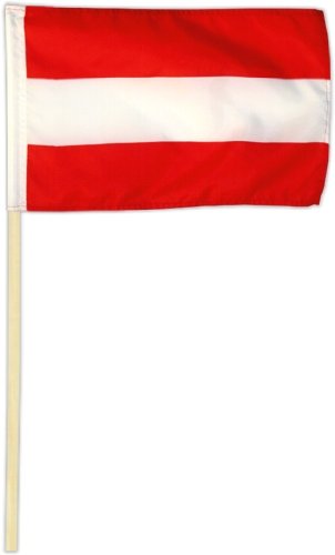 Fahne Flagge Österreich 30 x 45 cm mit Stab von Flags4You