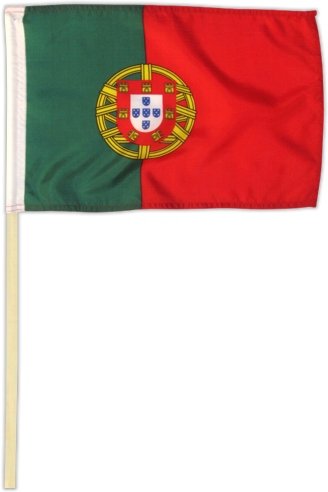 Fahne Flagge Portugal 30 x 45 cm mit Stab von Flags4You