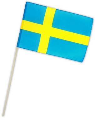 Fahne Flagge Schweden 30 x 45 cm mit Stab von Flags4You