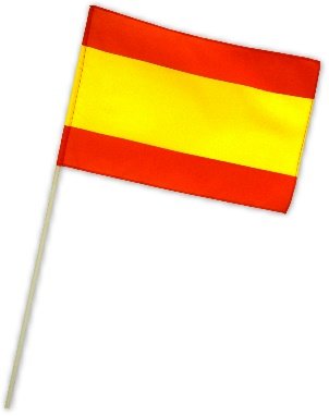 Fahne Flagge Spanien 30 x 45 cm mit Stab von Flags4You