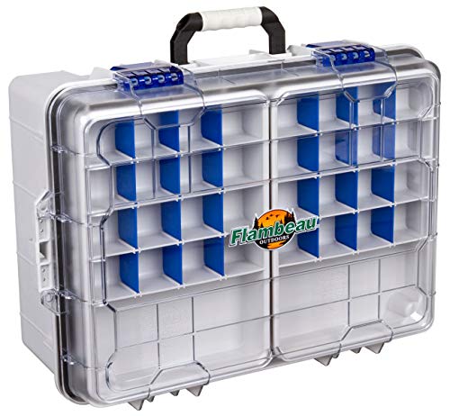 Flambeau Outdoors 4000WPNC Wasserdichte Tasche 4000, tragbar, wasserdicht, mit Tabletts, Grau/Transparent von Flambeau