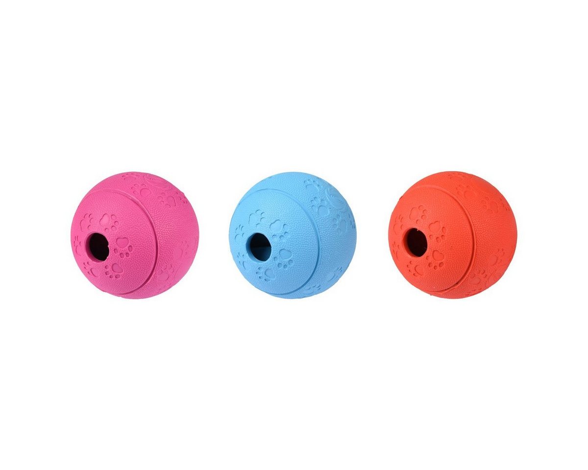 Flamingo Spielknochen Hundespielzeug Rhea Snack Ball Gummi, Maße: 8 cm von Flamingo