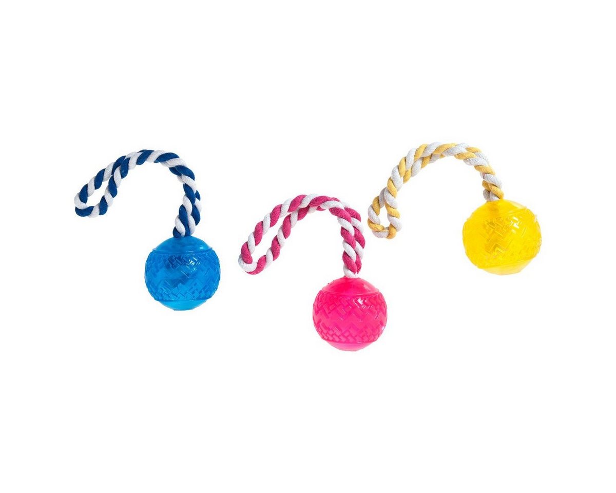 Flamingo Wasserspielzeug Hundespielzeug good4fun Ball mit Seil von Flamingo