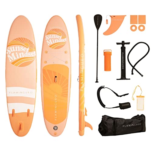 Flamingueo Stand Up Paddling Board - Sup Board Aufblasbar, Paddle Board, Paddel SUP Aluminium, Transport-Rucksack, Stand Up Paddle (320 x 84 x 15 cm) von Flamingueo