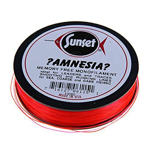 Sunset Amnesia Angelschnur / Monofilament, 6,8 kg (15 Pfund), Rot, 100 m von Flashmer