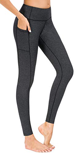 Flatik Komfortabel und atmungsaktiv Sporthose Fitnesshose Lange Fitness Hose Yoga Leggings Sporthosen für Damen(Dunkelgrau M) von Flatik