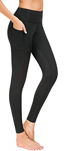Flatik Komfortabel und atmungsaktiv Sporthose Fitnesshose Lange Fitness Hose Yoga Leggings Sporthosen für Damen(Schwarz S) von Flatik