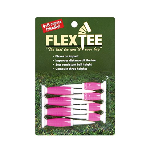 Flex Tee Unisex-Erwachsene Flexible Golf-Tees, 8 Stück, Florescent Pink, Assorted von Flex Tee