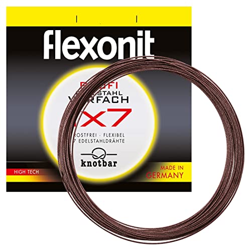 Flexonit Stahlvorfach Angeln Meterware - 1x7 20m 0,24mm 5,3kg von flexonit