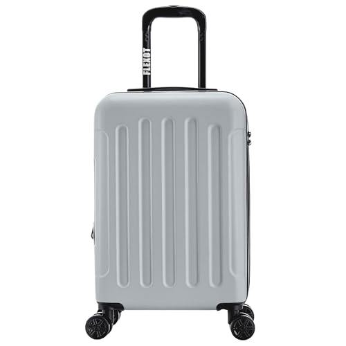 Flexot® F-3045 | Koffer mit V-Erweiterung | Alu-Teleskopgriff | 360° Räder leise rollend | Bordcase | Kabinengepäck | Reisekoffer | Trolley | (Silbergrau, M, Handgepäck) von Flexot