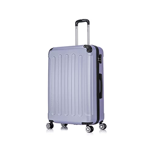 Flexot® Flex-2045 Koffer (16 Farben zur Auswahl) Zwillingsrollen Reisekoffer Trolley Hartschale (XL, Flieder) von Flexot