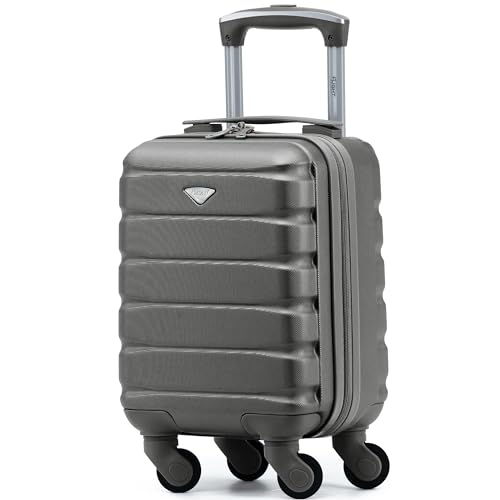 Flight Knight Childrens Lightweight 4 Wheel Hard Case Suitcase - Approved with No Extra Charges for easyJet, Ryanair and Many More - Kids Cabin Carry On Hand Luggage 40x20x25cm von Flight Knight