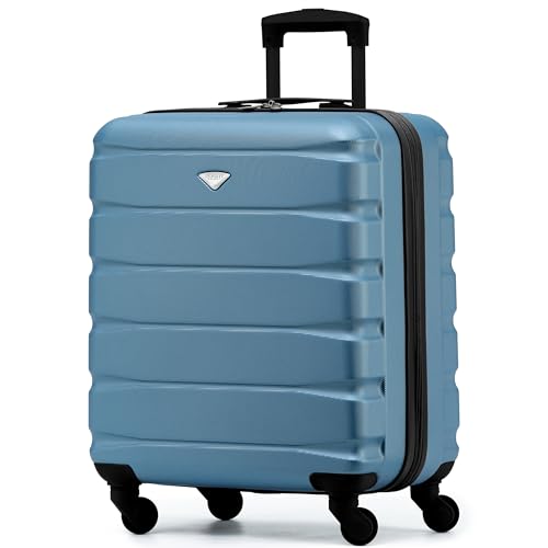 Flight Knight Leichte 4-Rad-ABS-Hartschalenkoffer, Handgepack, zugelassen fur Fluggesellschaften, einschließlich British Airways, und maximale Große fur easyJet, große Handgepacktasche 56x45x25 cm von Flight Knight