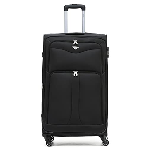 Flight Knight Lightweight 4 Wheel 800D Soft Case Suitcases Anti Crack Cabin & Hold Luggage Options Approved for Over 100 Airlines Including easyJet, BA & Many More! von Flight Knight