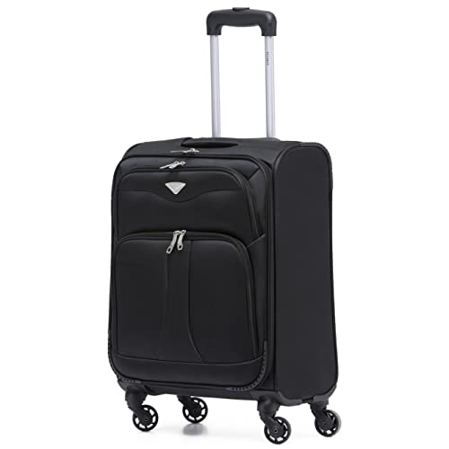 Flight Knight Lightweight 4 Wheel 800D Soft Case Suitcases Cabin Carry On Hand Luggage Ryanir Maximium prioirty Carry On Approved von Flight Knight