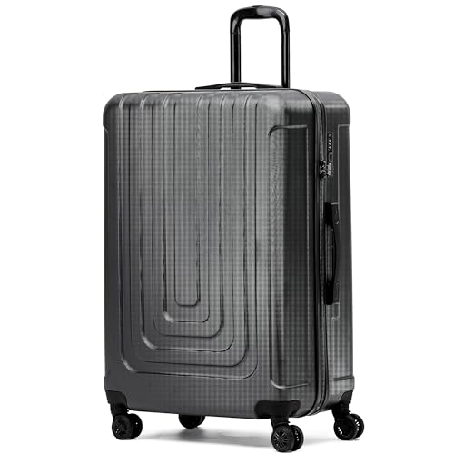Flight Knight Premium Lightweight Suitcase - Built-In TSA Lock - 8 Spinner Wheels - ABS Hard Shell Check In Highly Durable Luggage - Large - 76.5x52x30cm von Flight Knight