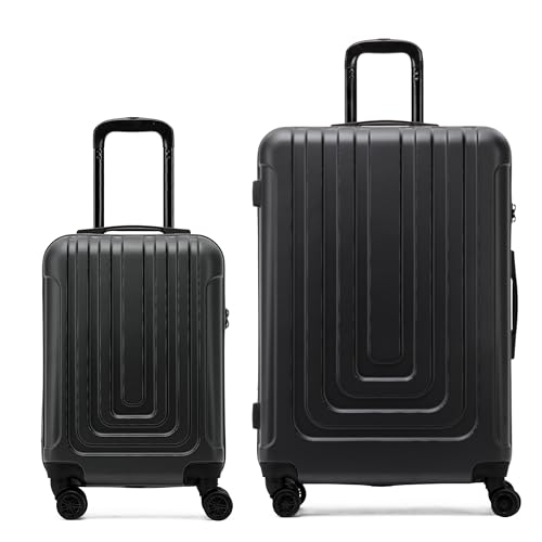 Flight Knight Premium Lightweight Suitcase - TSA-Schloss Mit USB-Anschluss - 8 Spinner-Rader - ABS-Hartschale Check In Gepack - Sehr Langlebig - Genehmigt Fur Uber 100 Fluggesellschaften von Flight Knight