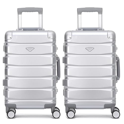 Flight Knight Premium Travel Suitcase - 8 Spinner Wheels - Built-in TSA Lock Lightweight Aluminium Frame, ABS Hard Shell Carry on Check In Luggage Highly Durable - Approved for Over 100 Airlines von Flight Knight