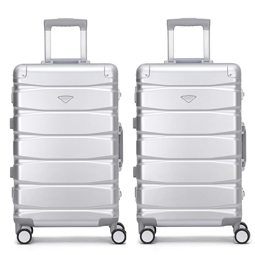 Flight Knight Premium Travel Suitcase - 8 Spinner Wheels - Built-in TSA Lock Lightweight Aluminium Frame, ABS Hard Shell Carry on Check In Luggage Highly Durable - Approved for Over 100 Airlines von Flight Knight