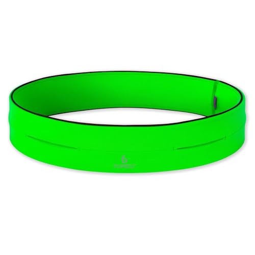 FlipBelt(TM) (Laufgürtel Running Belt, Fitness Gürtel, Yoga, Outdoor Trekking Gürtel), Farbe:Neon-Green;Größe:L von FlipBelt