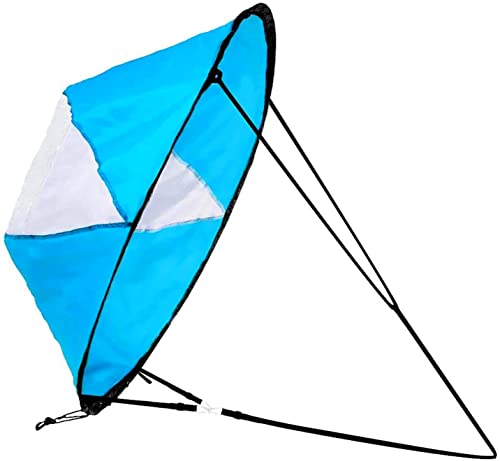 Floving Pop up Kajak Wind Segel, Faltbares Downwind Segel, Tragbare Kanus Downwind Segel, Kajak Segel, Kajaks Kanus (Blau) von Floving