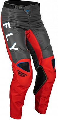 Fly Racing Kinetic Kore, Textilhose - Rot/Grau - 40 von Fly Racing