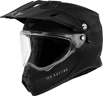 Fly Racing Trekker Solid, Endurohelm - Matt-Schwarz - M von Fly Racing