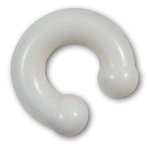 Fly Style Circular Barbell Piercing (1 Stück) aus Silikon, Grösse:10 mm, Farbwahl:Weiss von Fly Style