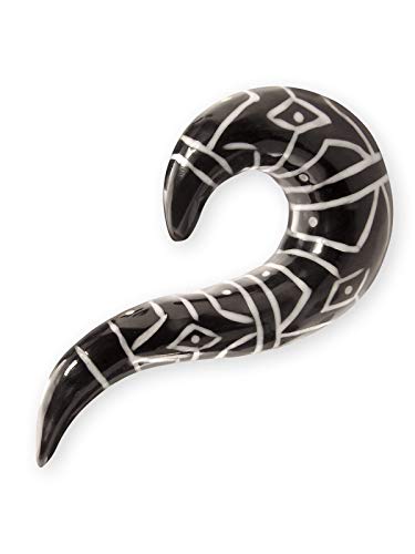 Fly Style Expander aus Horn Büffelknochen - Maori Dehnungssichel, Grösse:14 mm (Paar) von Fly Style