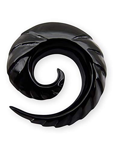 Fly Style Piercing Ohr Expander aus Horn - Dehnschnecke Dehnspirale Dehnungsschnecke Dehnsichel - Sägezahn, Grösse:12 mm (Paar) von Fly Style
