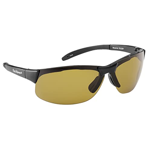 Flying Fisherman Maverick Polarized Sunglasses (Matte Black Frame, Herren, 7812BY, gelb (Yellow-Amber Lenses), Einheitsgröße von Flying Fisherman