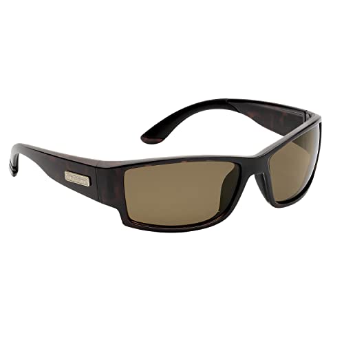 Flying Fisherman Razor Polarized Sunglasses, Dark Tortoise Frame, Amber Lenses by von Flying Fisherman