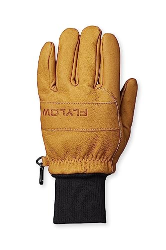 Flylow Ridge Ski- und Snowboard-Handschuhe, synthetisch, isoliert, wasserdicht, 5-Finger, Naturfarben, Größe L von Flylow