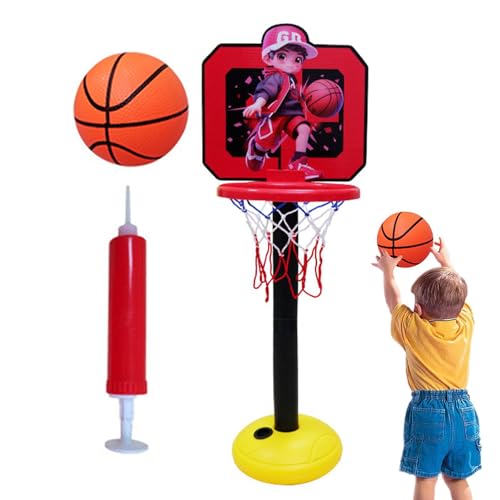 Basketballkorb für Kinder, tragbarer Basketballkorbständer,Basketballständer für Kinder | Höhenverstellbarer 19,6-44 Zoll Basketball-Spielkorb, Basketballständer, kinderfreundlich, einfache Installati von Fmzrbnih