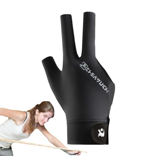 Billardhandschuhe - Billardhandschuh Für Herren | Atmungsaktive 3-Finger-snookerr-Handschuhe Für Herren, Verstellbare snookerr-Handschuhe, Praktisches Sportzubehör Für Damen, Herren, Teenager von Fmzrbnih