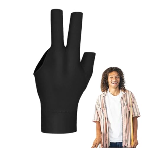 Fmzrbnih DREI-Finger-Billardhandschuhe,Billardhandschuhe für Damen, 3-Finger-Billard-Fingerhandschuhe, DREI-Finger-Handschuhe für Billardspieler, Billard-Trainingshandschuhe, passend für beide Hände von Fmzrbnih