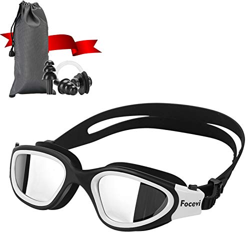 Focevi Schwimmbrille für Herren/Damen Anti-Beschlag Blendschutz UV-beständig/Erwachsene/Jugendliche/Männer,Profi Schwimmbrillen Brille von Focevi