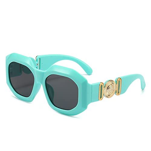 Focisa Sonnenbrille Damen Herren Sunglasses Damen Punk Square Sonnenbrille Damen Herren Neue Luxusmarke Design Brille Sonnenbrille Retro Bunte Punk Shades C3 von Focisa